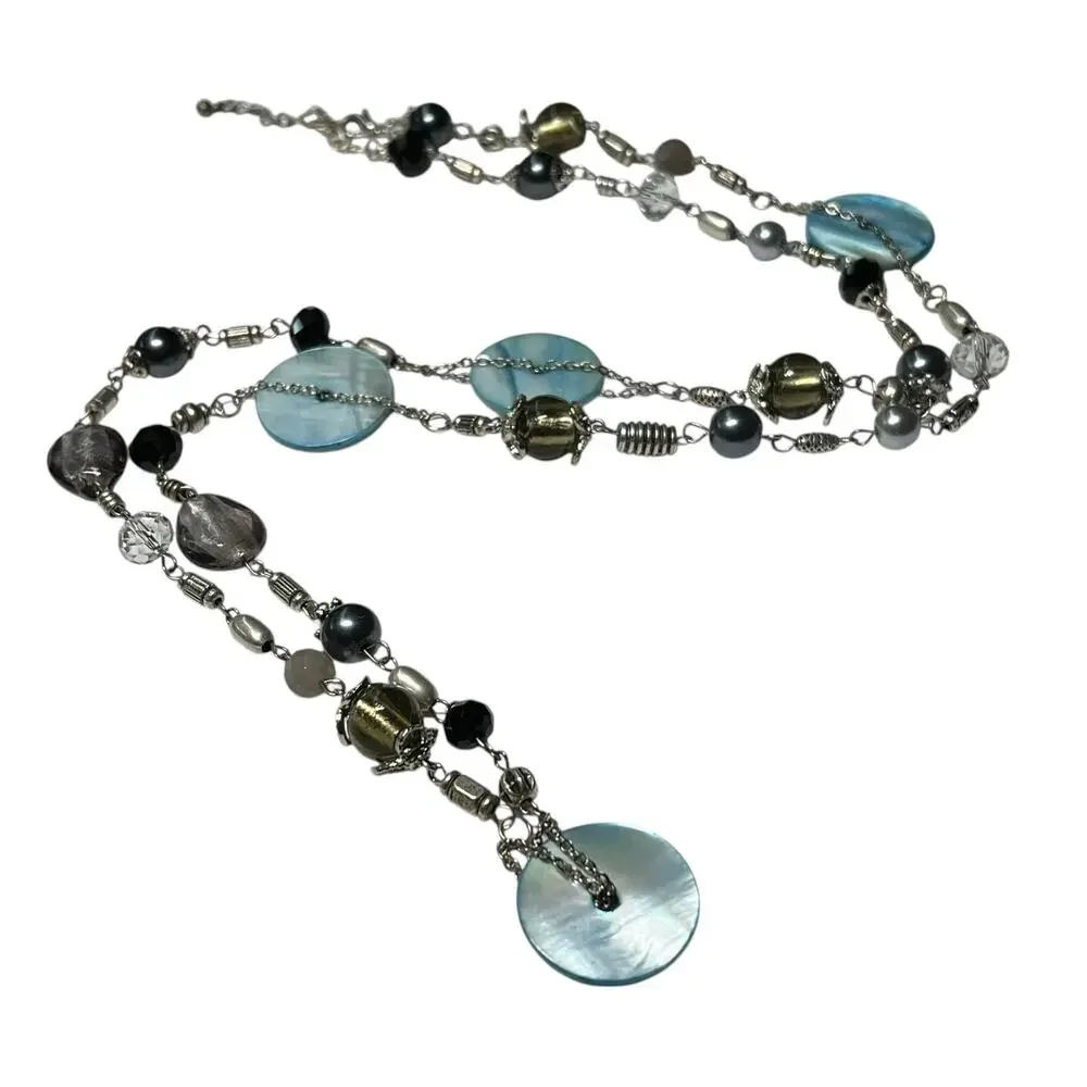 36” Multi-Strand Bohemian Statement Necklace NWOT - Picture 2 of 5